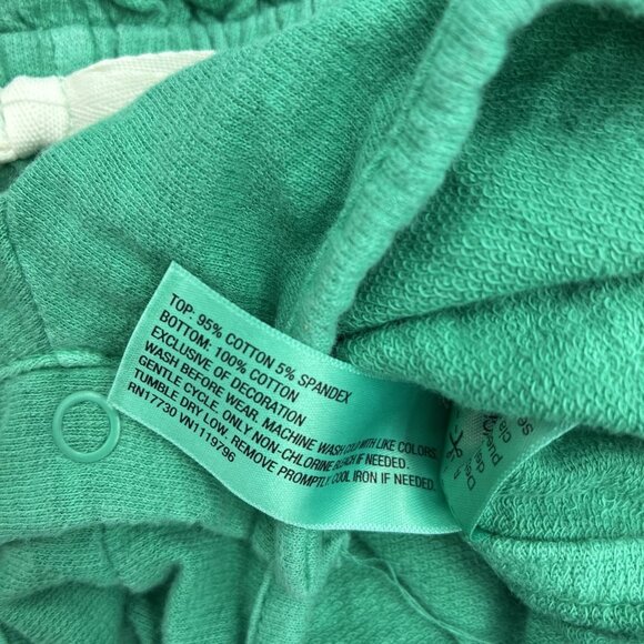 Cat & Jack Girls 2T Green Romper Tank Top Pocket Shorts Outfit Toddler Summer - Picture 6 of 6